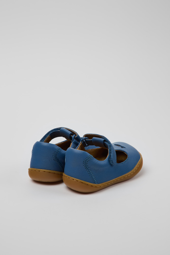 Twins Blue Leather Shoes for Kids.