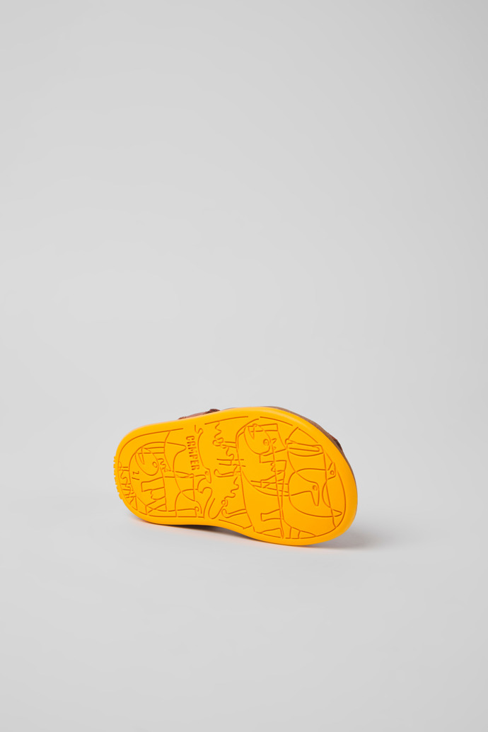 Bicho Brown leather sandals for kids