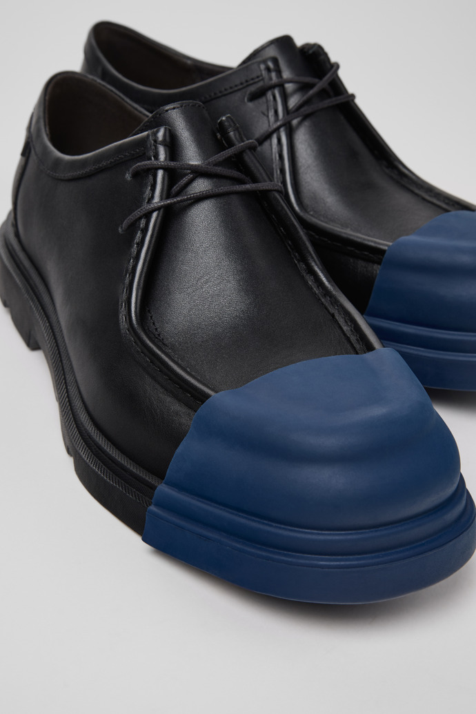 Junction Black Leather Shoes for Men.