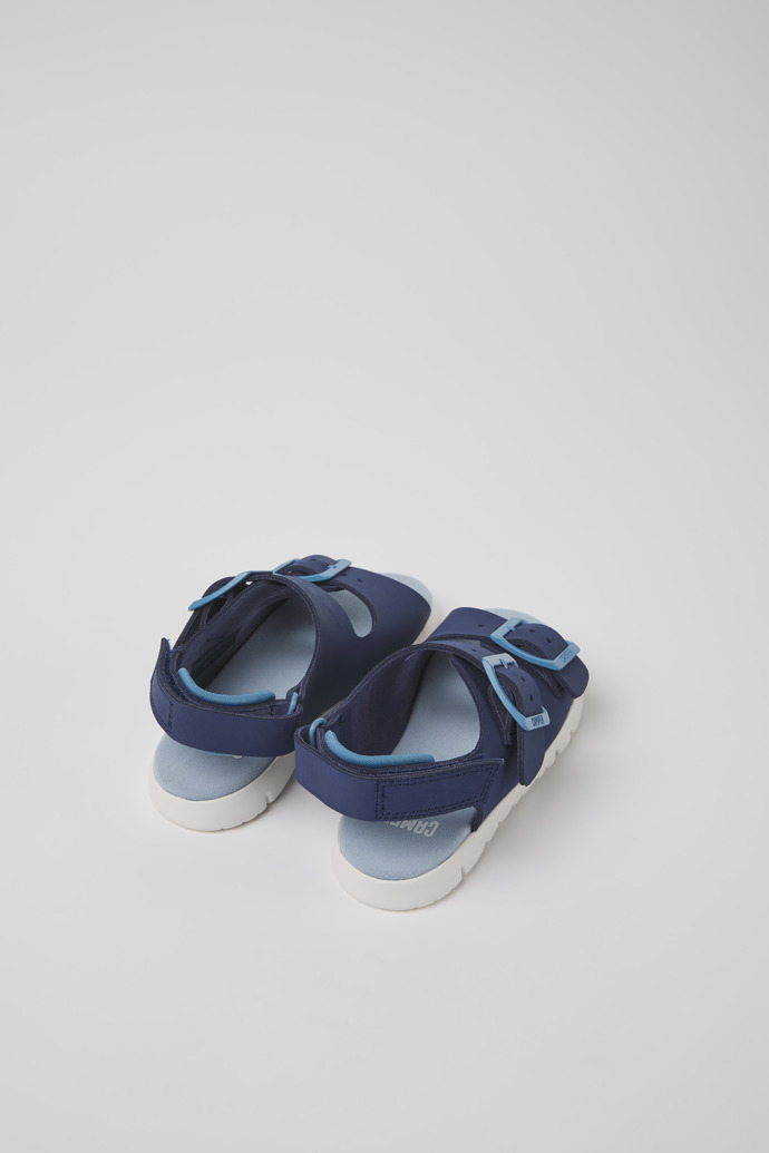 Oruga Blue leather sandals for kids