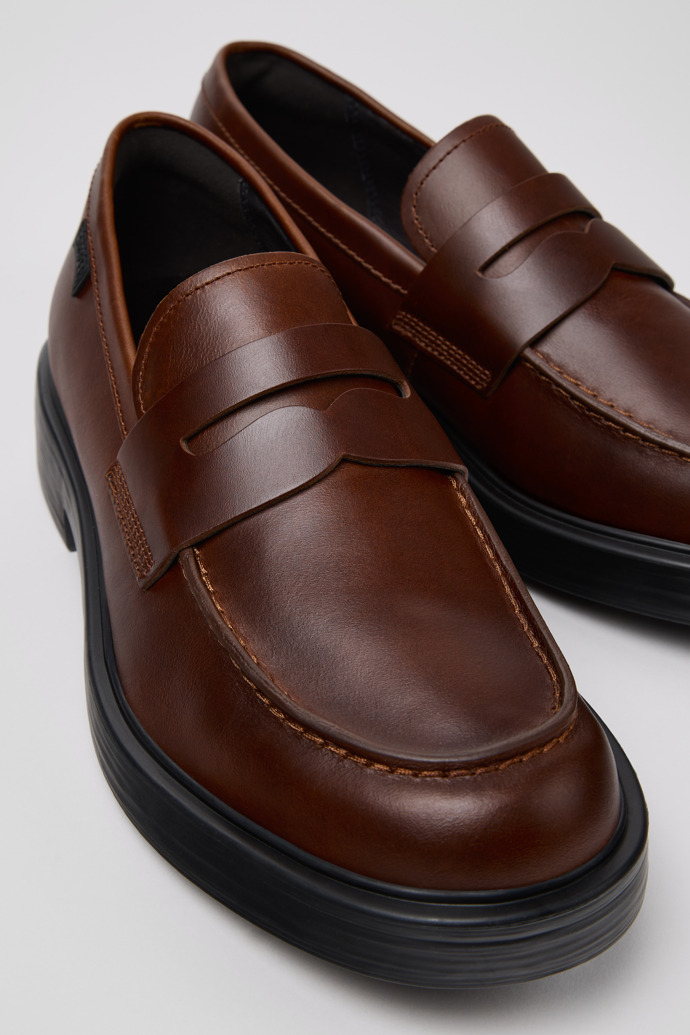 Dean Brown Leather Moccasins for Men.