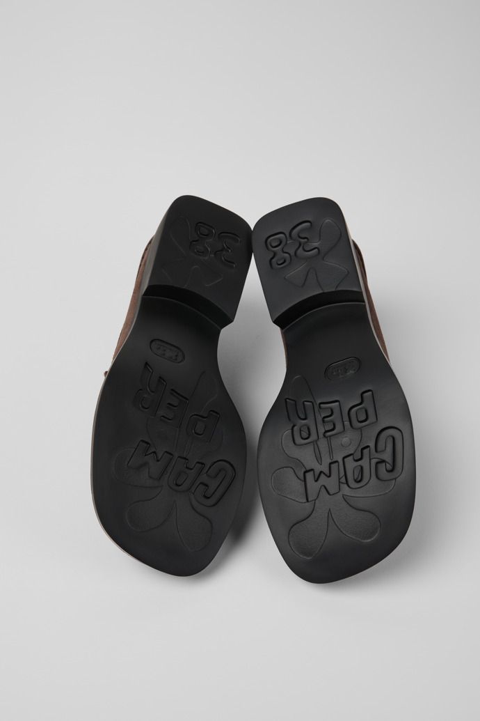 Dana Brown Nubuck Moccasin Ballerinas for Women.