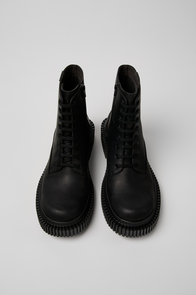 Pix Berlin Black Nubuck Mid Boots for Men.