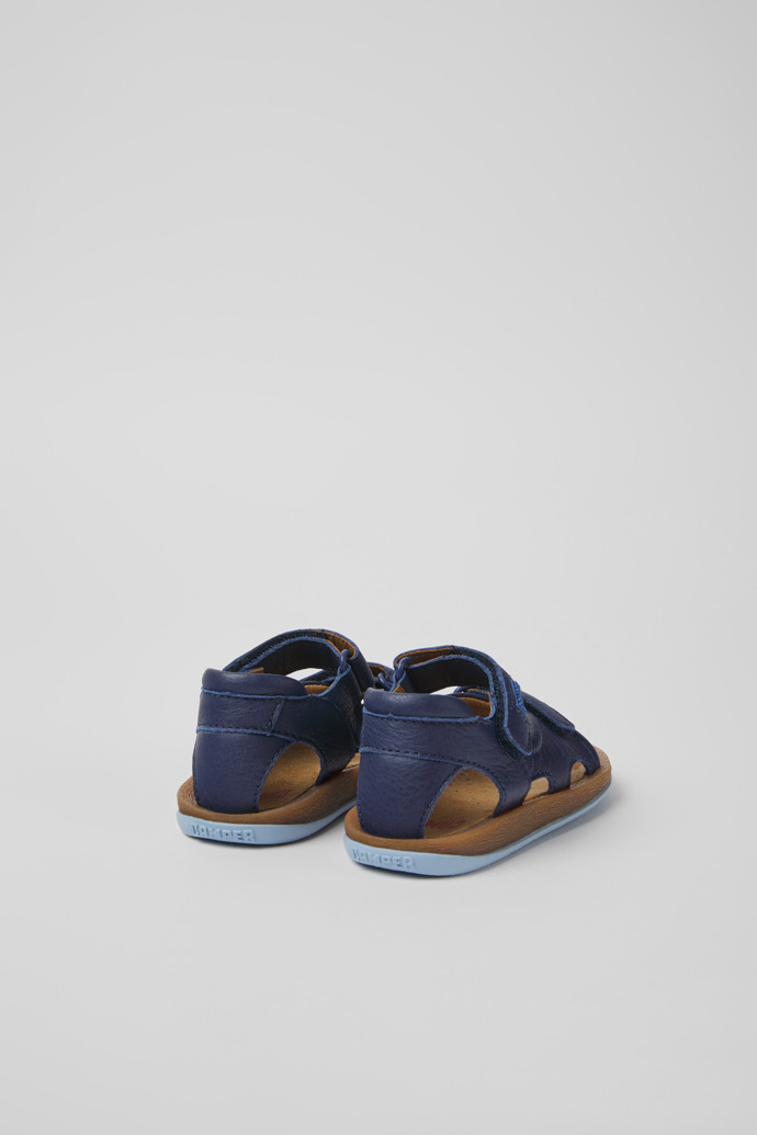 Bicho Navy blue leather sandals for kids