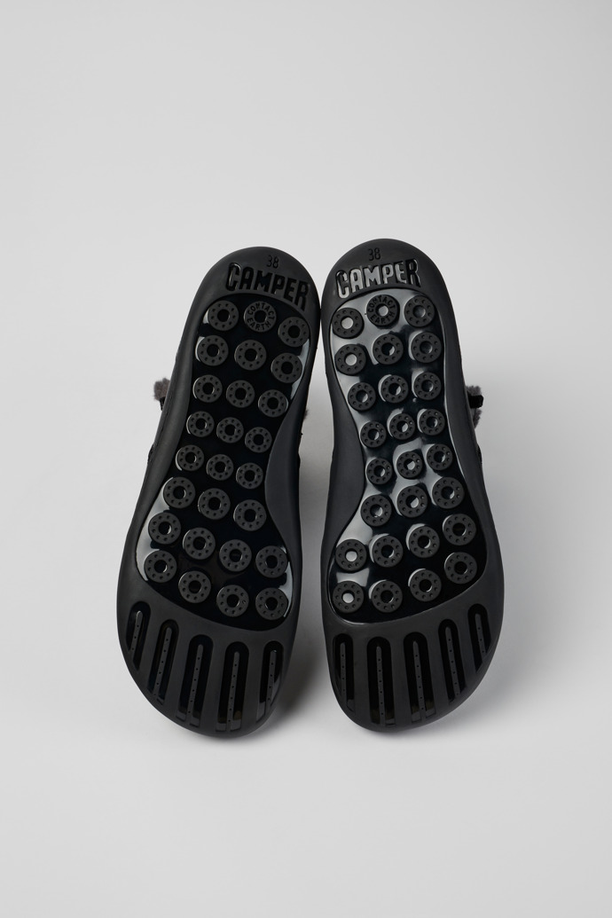 Peu Black Leather Ankle Boots for Women