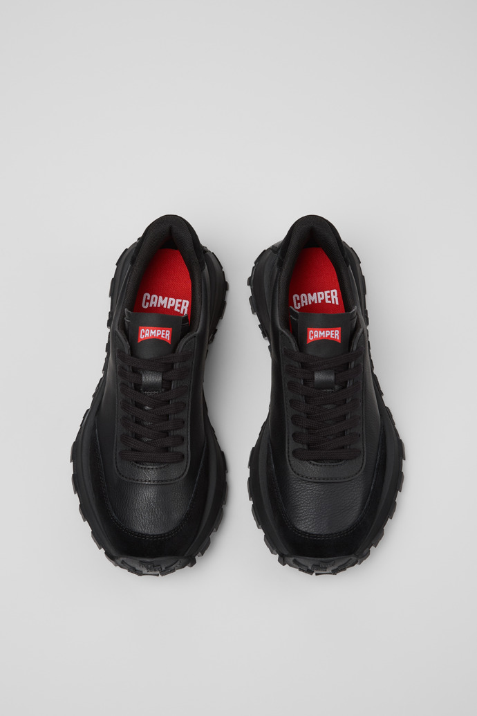 Drift Trail Black Recycled PET and Leather Sneakers for Women.