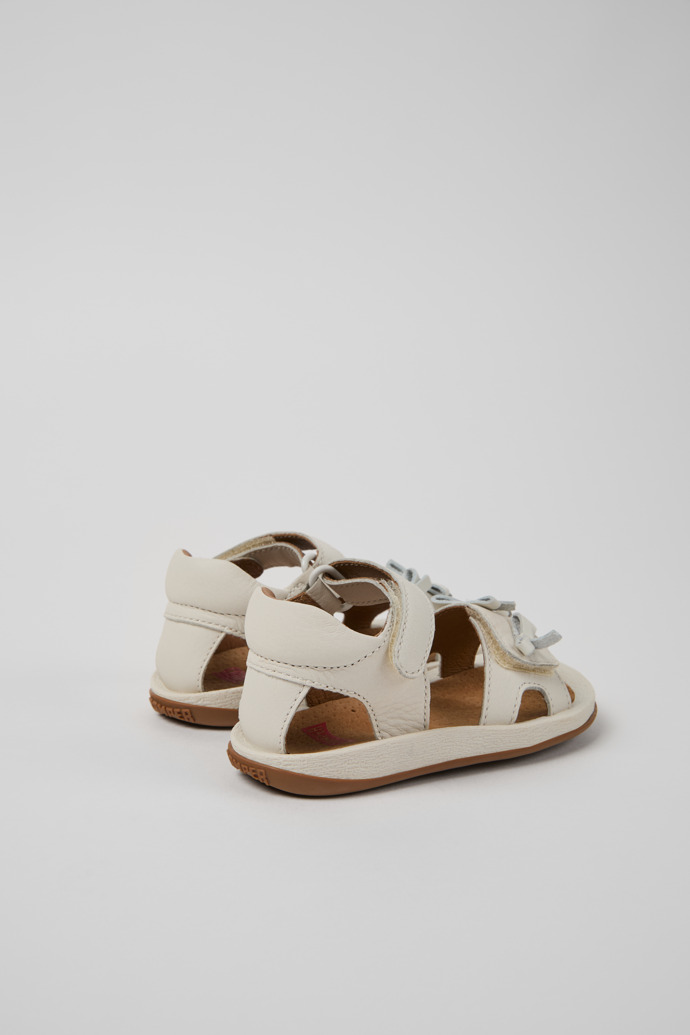Twins White Leather Kids' Sandal.