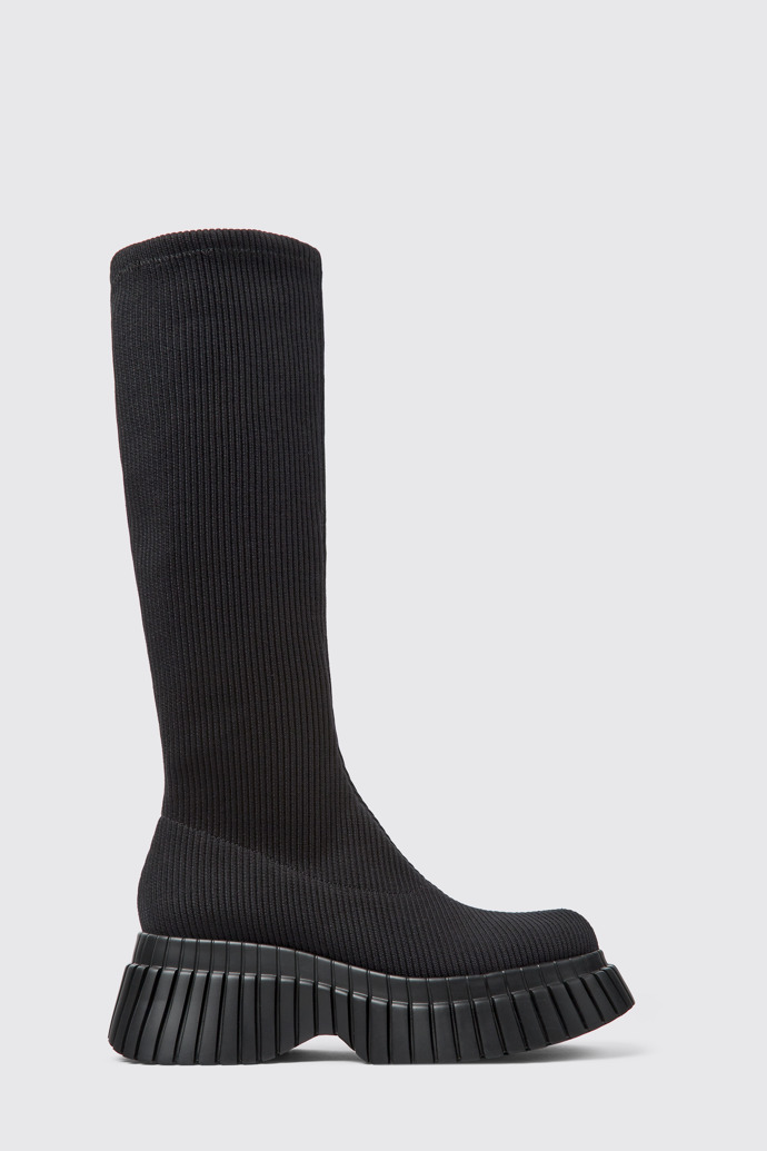 BCN TENCEL® Black textile boots for women