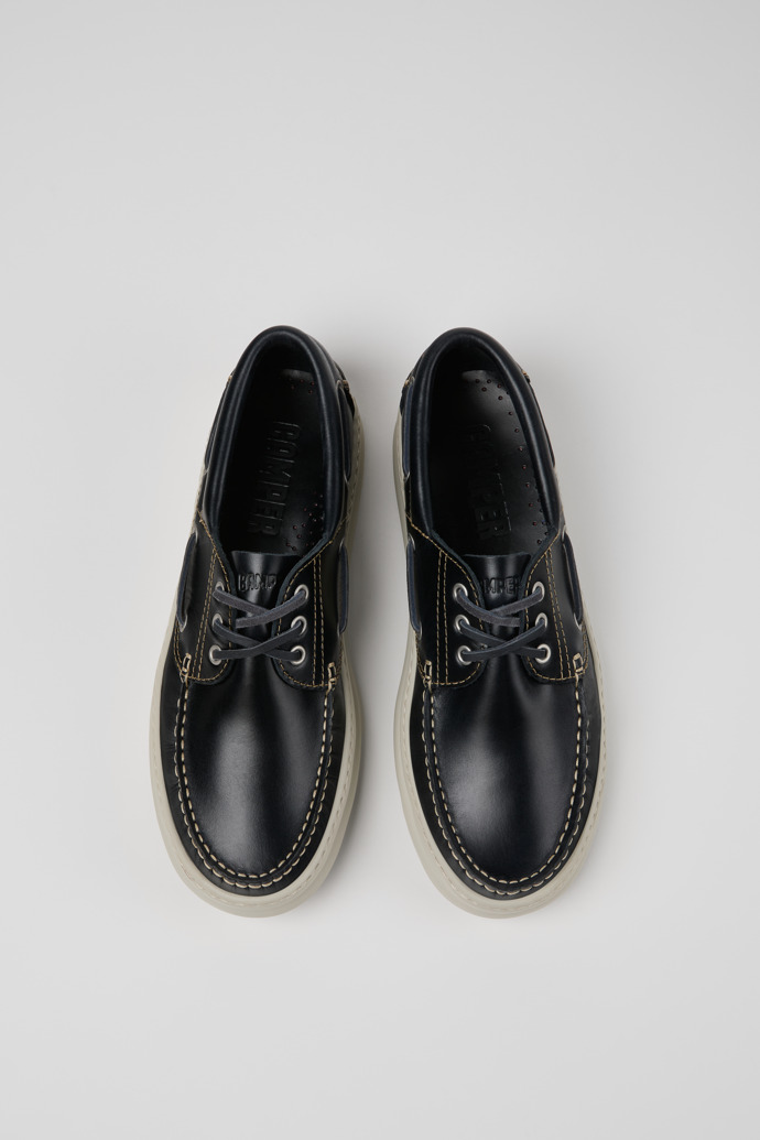 Runner Blue Nubuck Moccasin Shoes for Men.