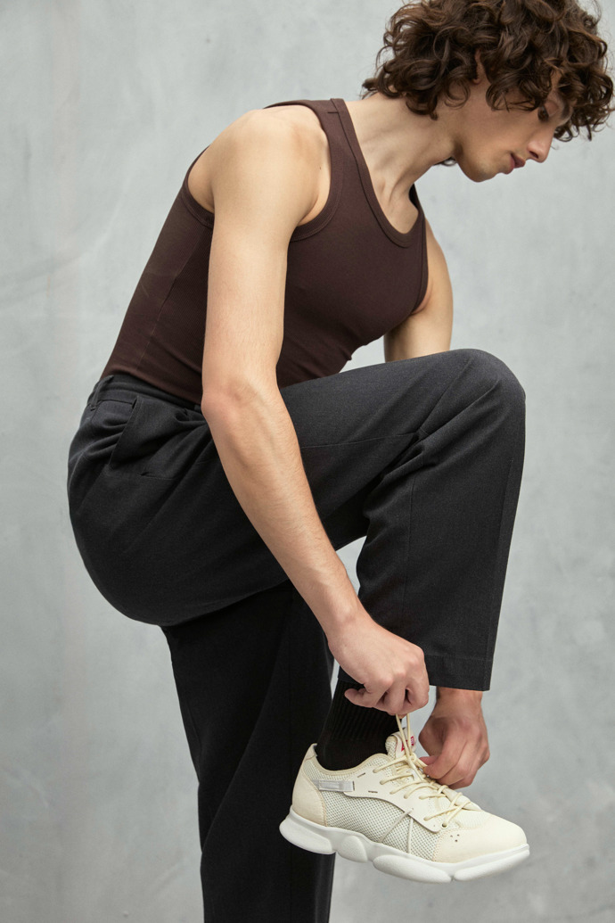 Karst Sorona® White Textile Sneaker for Men