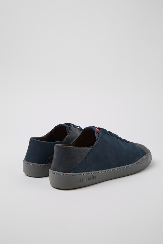 Twins Blue Nubuck and Leather Shoes for Men.