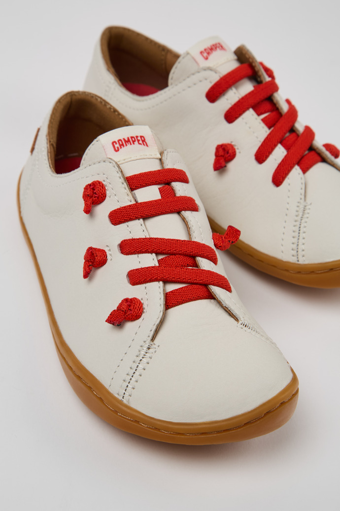 Twins White Leather Kids' Shoes for Children.