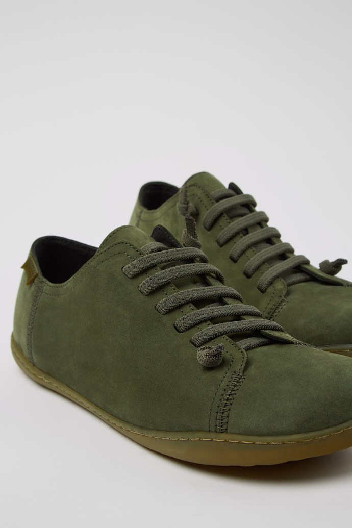 Peu Green Nubuck Shoes for Men.