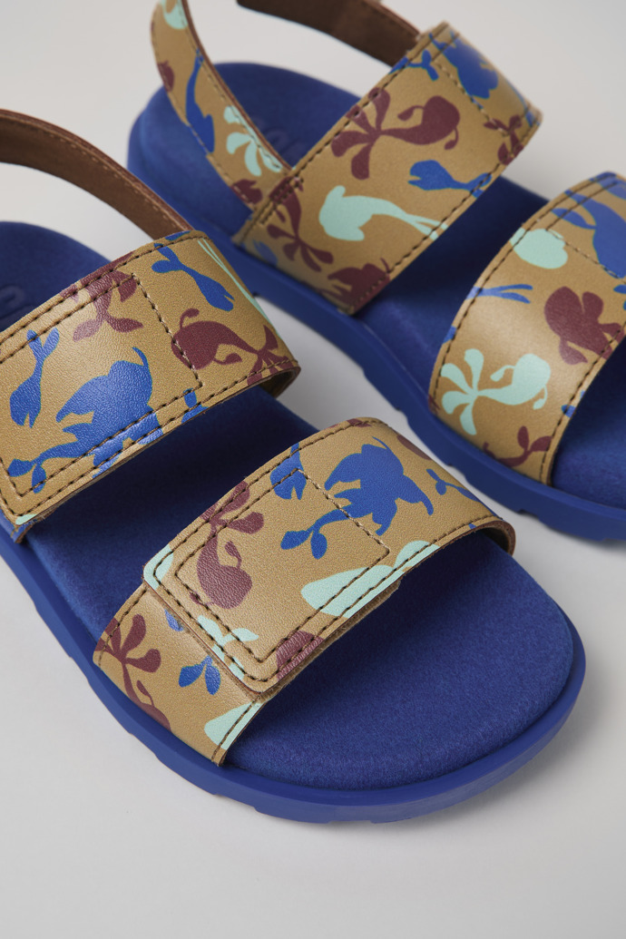 Brutus Sandal Multicolored Leather 2-Strap Sandal