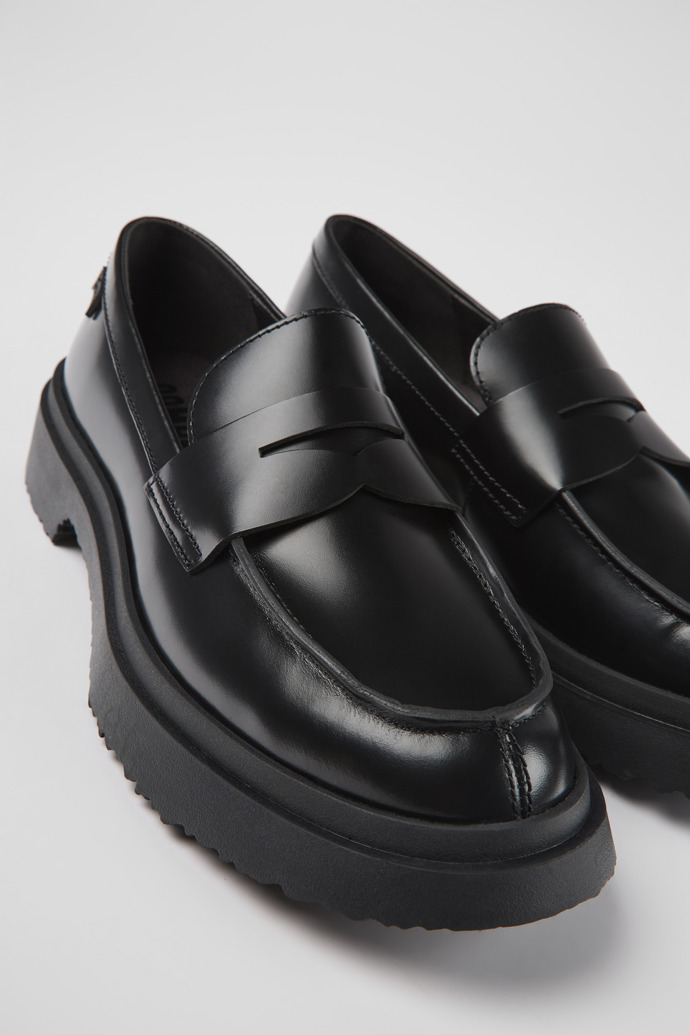 Walden Black Leather Moccasins for Women.
