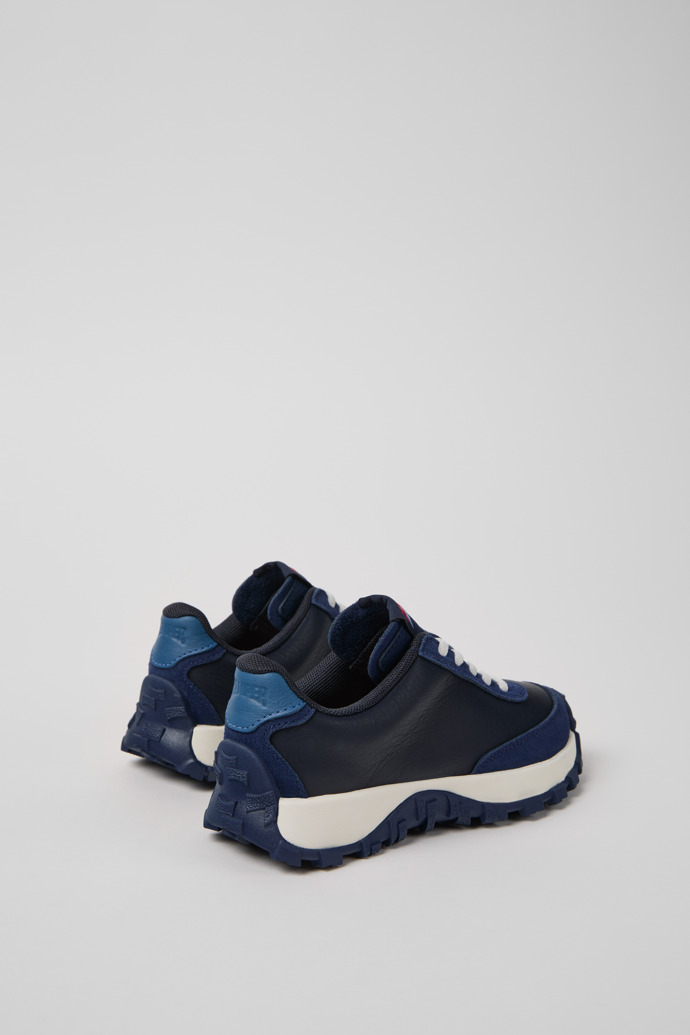 Drift Trail Blue Leather and Nubuck Sneakers for Kids.