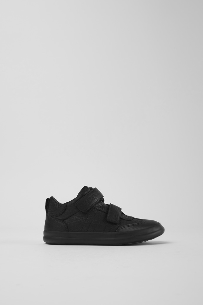 Pursuit Black leather and textile sneakers for kids