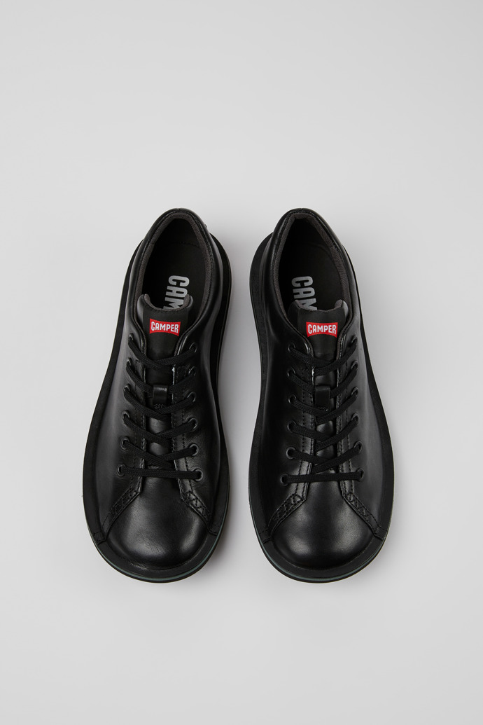 Beetle Black Leather Shoes for Men.