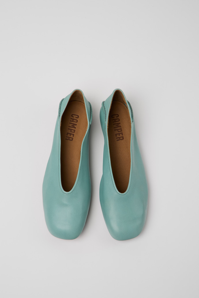 Casi Myra Green Leather Moccasin/Ballerina for Women.