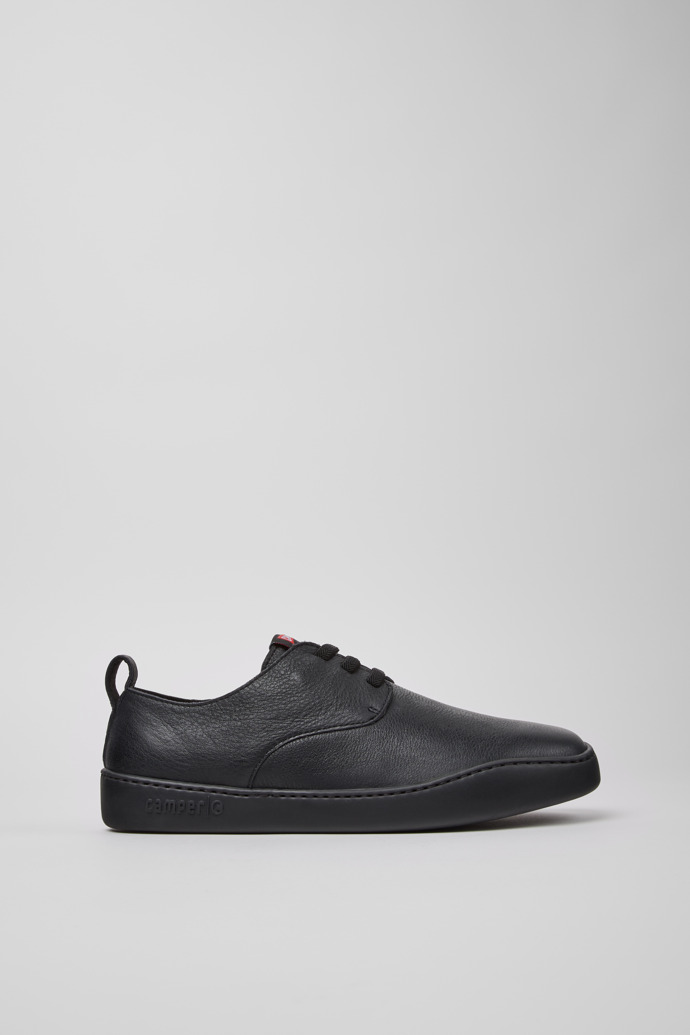 Peu Touring Black Leather Shoes for Men.