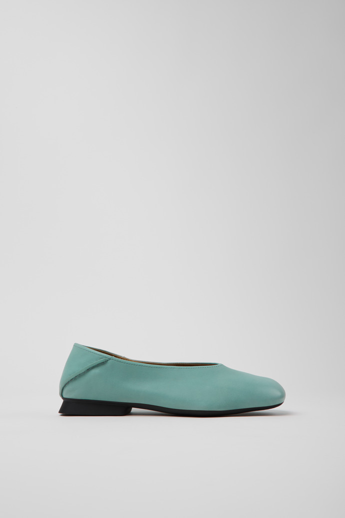 Casi Myra Green Leather Moccasin/Ballerina for Women.