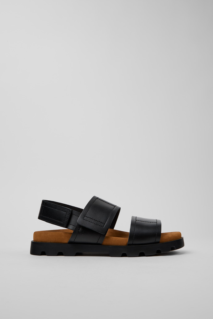 Brutus Sandal Black Leather Men's Sandals.