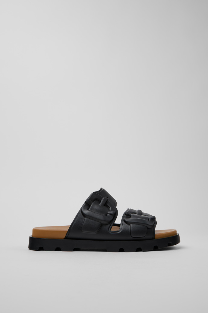 Brutus Sandal Black Synthetic Sandals for Men.