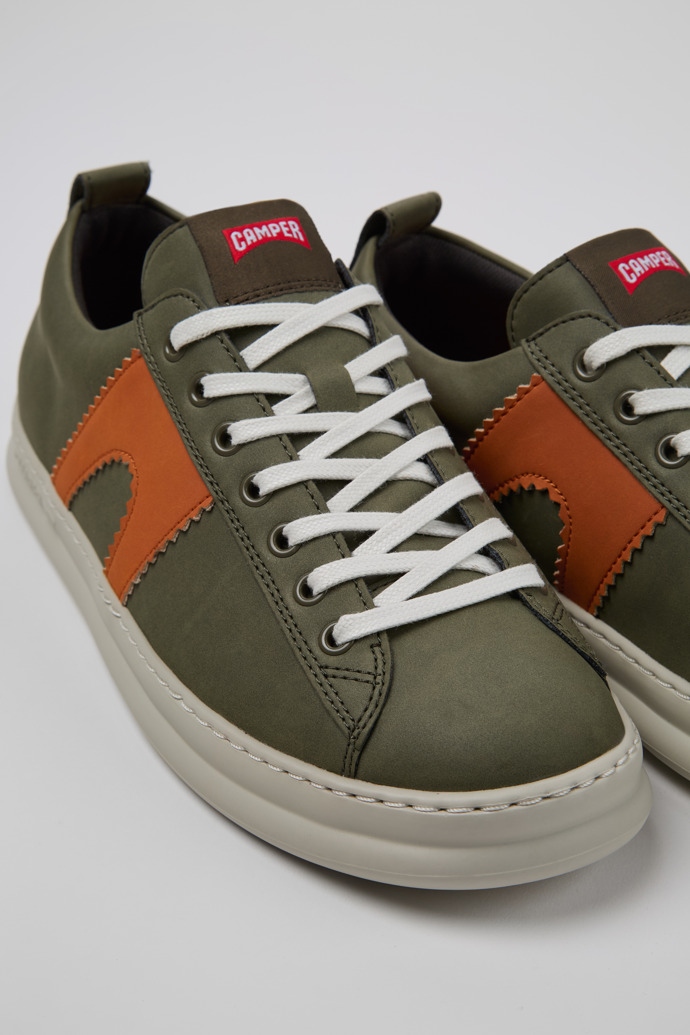 Runner Multicolor Recycled Leather Men's Sneakers.