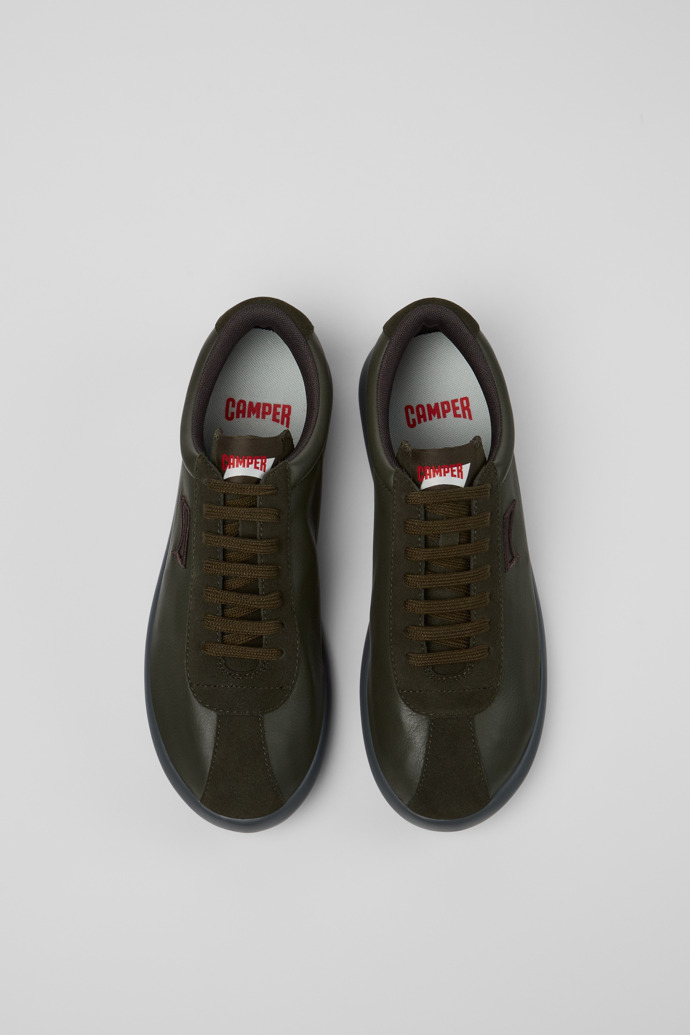 Pelotas XLF Green Leather and Nubuck Sneakers for Men.