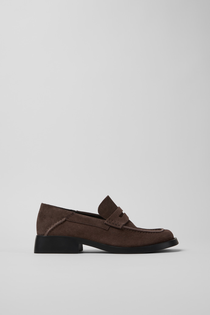 Dana Brown Nubuck Moccasin Ballerinas for Women.