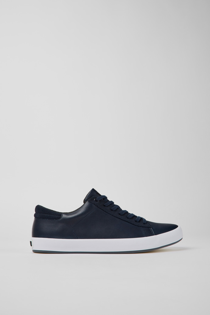 Andratx Blue Leather and Nubuck Sneakers for Men.