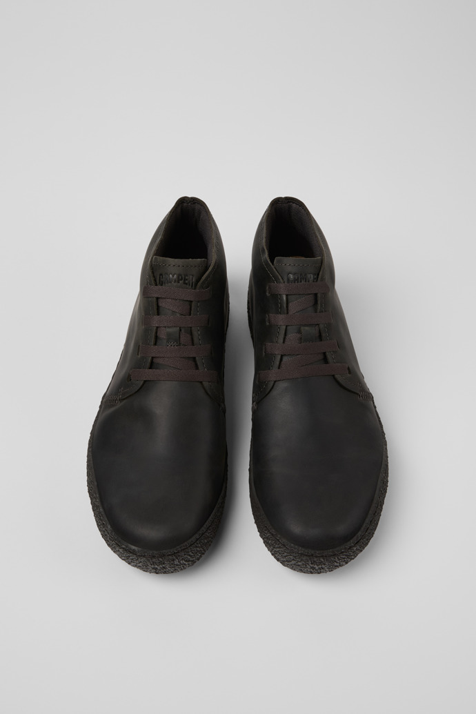 Peu Terreno Gray Nubuck Ankle Boots for Men.