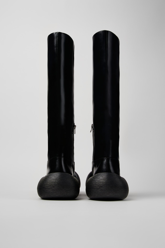 Caramba Black Leather Knee-High Boots