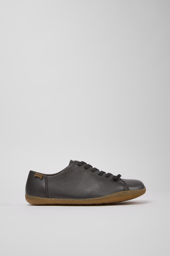 Peu Gray Leather Shoes for Men.