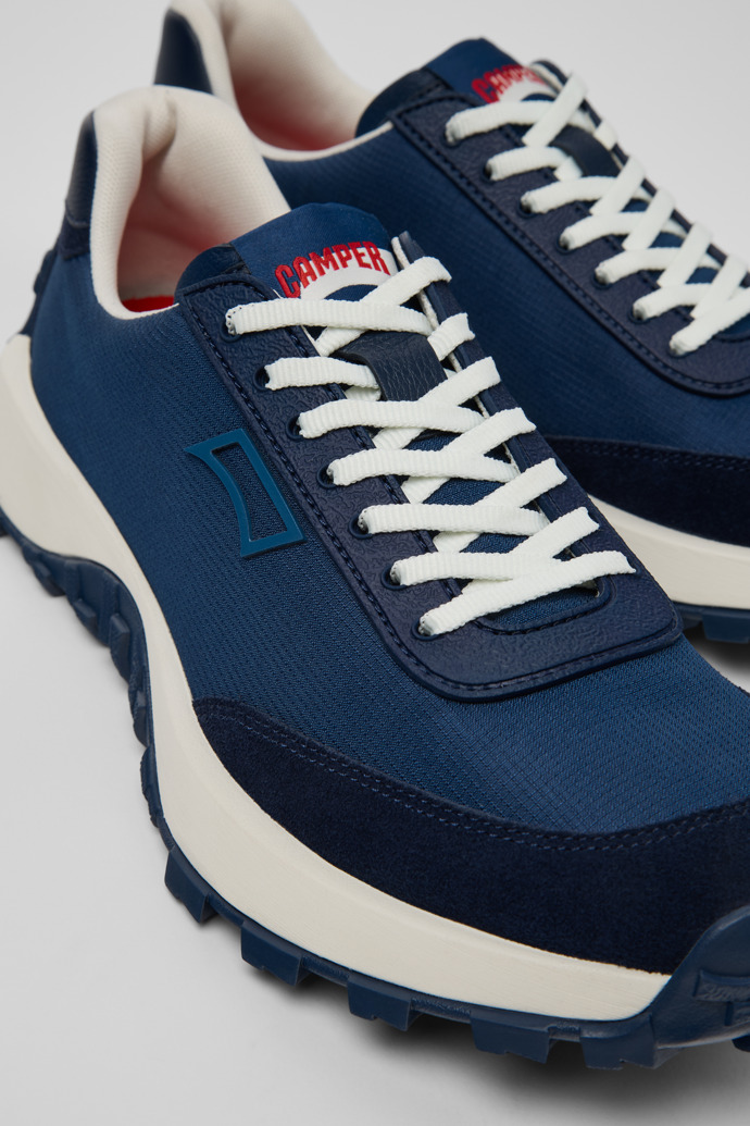Drift Trail Blue Textile and Nubuck Sneakers for Men.
