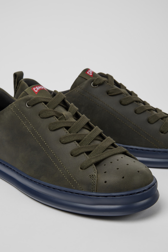 Runner Green leather sneakers for men