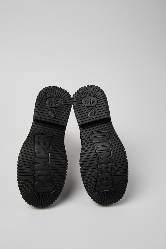 Pix Berlin Black Leather Mid Boots for Men.