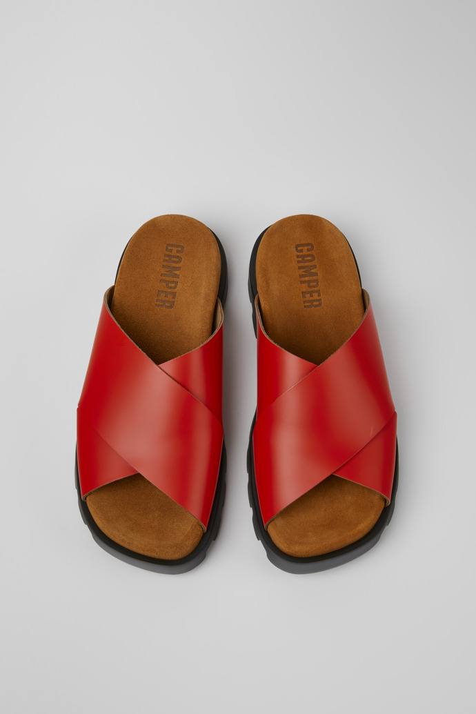 Brutus Sandal Red leather sandals for women