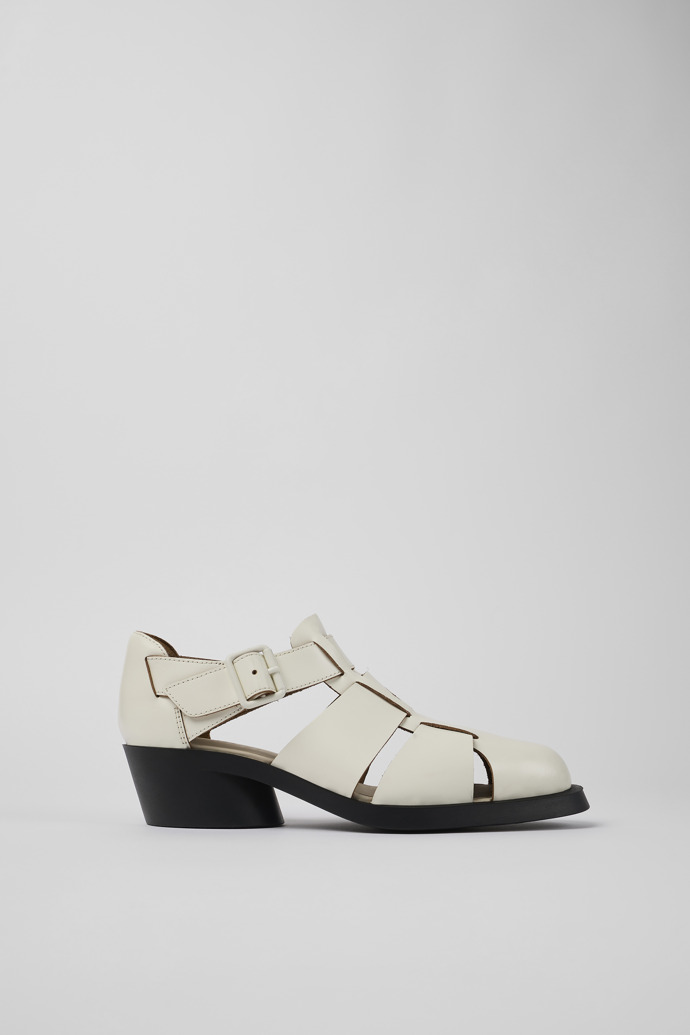 Bonnie White Leather Sandal for Women