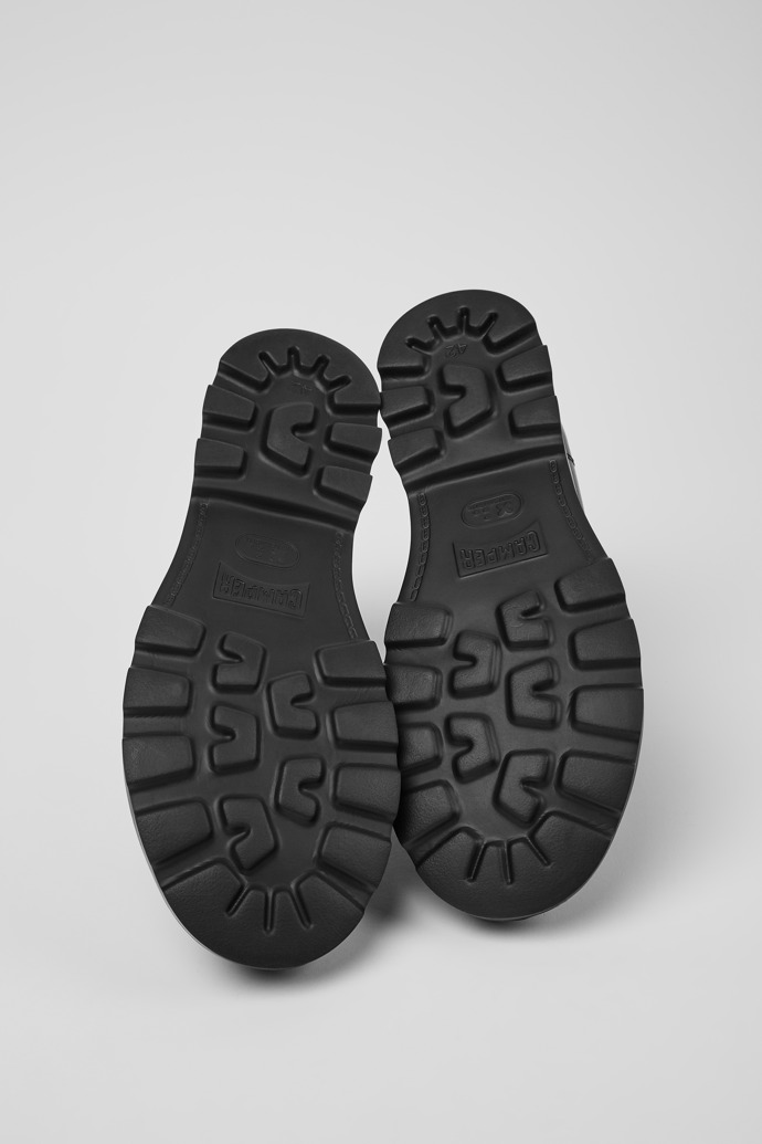 Brutus Black leather ankle boots for men