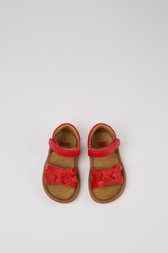 Twins Red Leather Kids' Sandal for Children.