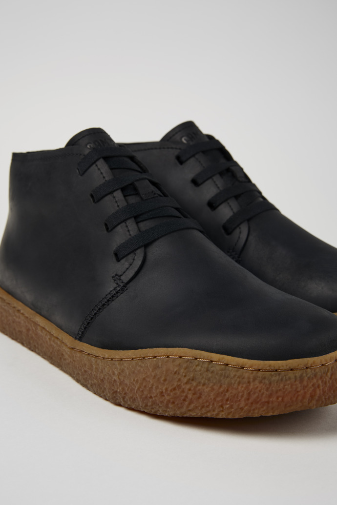Peu Terreno Black Nubuck Desert Boot for Men