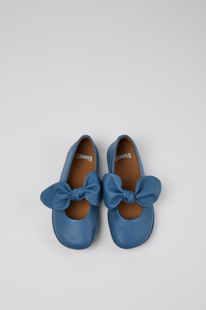 Right Blue Leather Ballerina for Kids.
