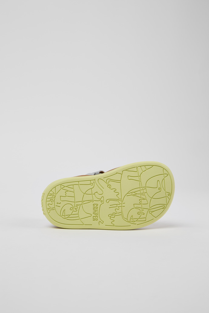 Bicho Silver Leather Kids' Sandal.