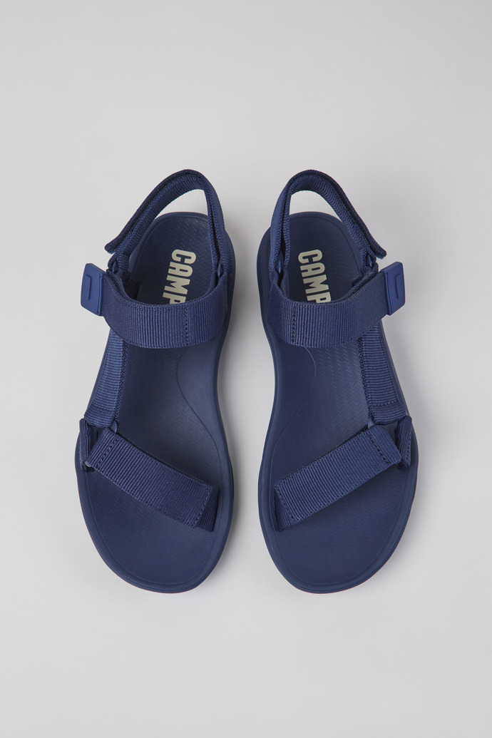 Match Blue textile sandals for men