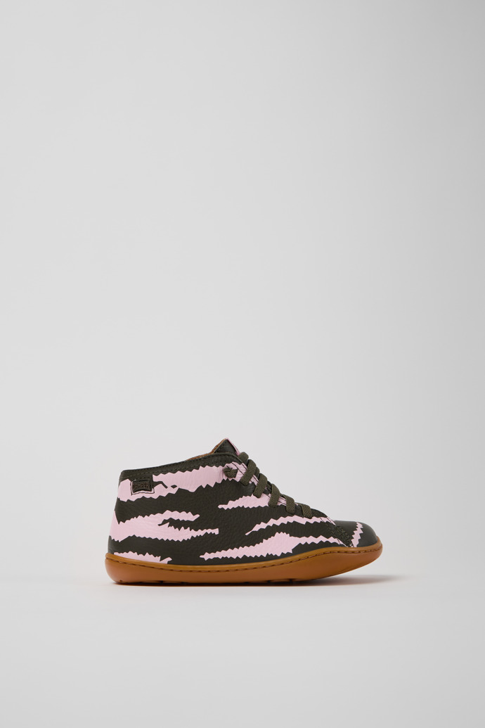 Twins Multicolor Leather Ankle Boots for Kids.