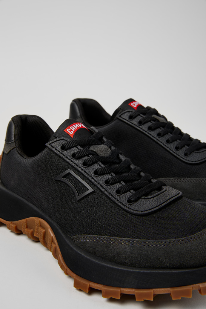 Drift Trail Black and Gray Recycled PET and Leather Sneakers for Women.