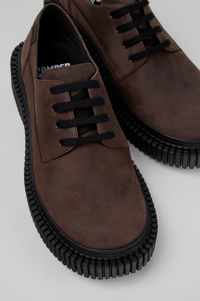 Pix Berlin Brown Nubuck Shoes for Men.