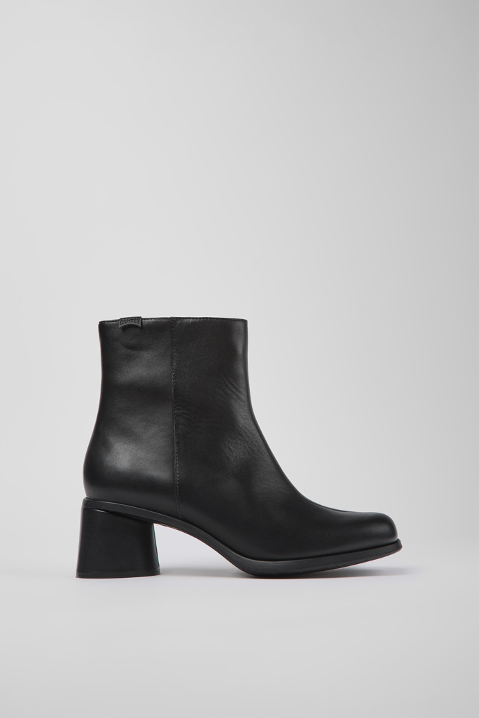 Kiara Black leather boots for women