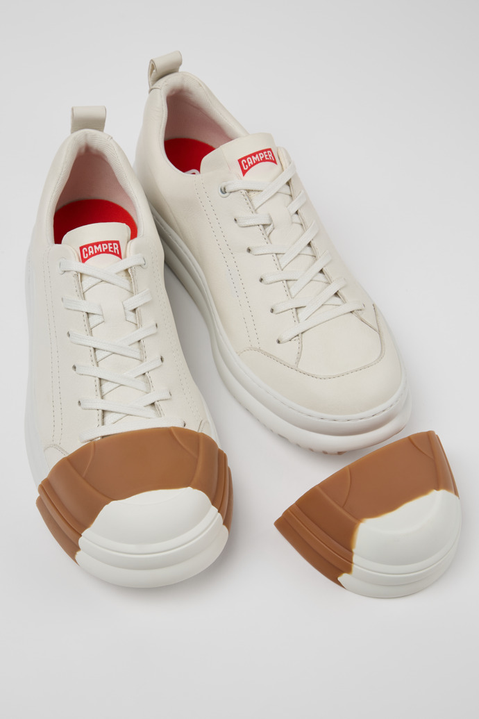 Junction Runner White Leather Men's Sneakers.